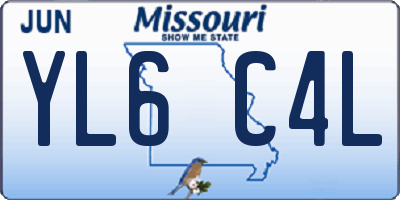 MO license plate YL6C4L