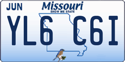 MO license plate YL6C6I