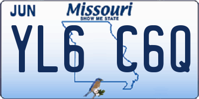 MO license plate YL6C6Q