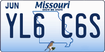 MO license plate YL6C6S