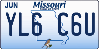 MO license plate YL6C6U