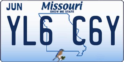 MO license plate YL6C6Y