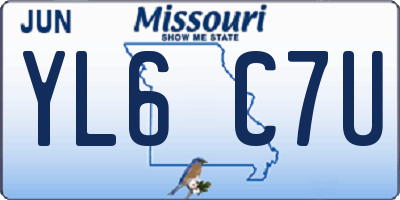 MO license plate YL6C7U