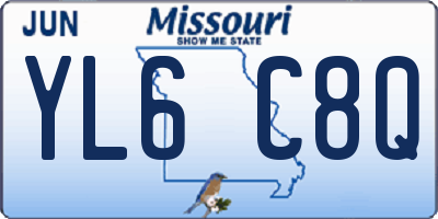 MO license plate YL6C8Q