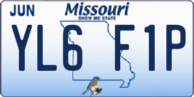 MO license plate YL6F1P