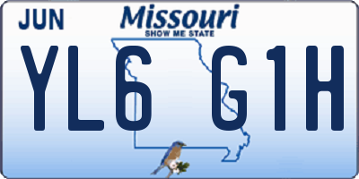 MO license plate YL6G1H