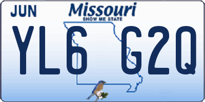 MO license plate YL6G2Q