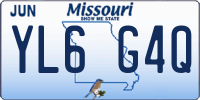 MO license plate YL6G4Q