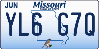 MO license plate YL6G7Q