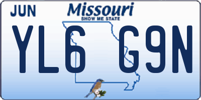 MO license plate YL6G9N