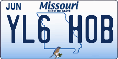 MO license plate YL6H0B