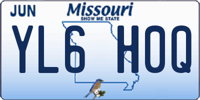 MO license plate YL6H0Q