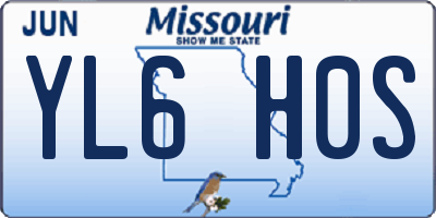 MO license plate YL6H0S