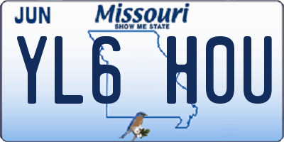 MO license plate YL6H0U