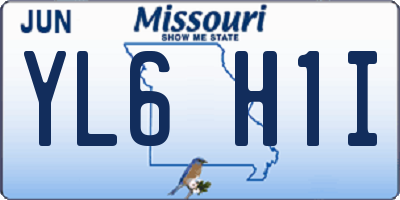 MO license plate YL6H1I