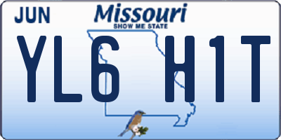 MO license plate YL6H1T