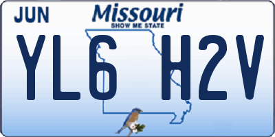 MO license plate YL6H2V
