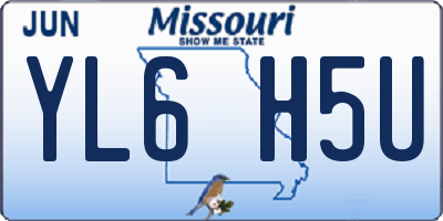 MO license plate YL6H5U