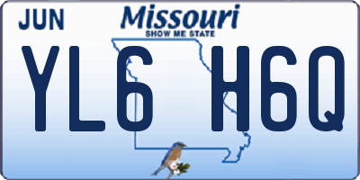 MO license plate YL6H6Q