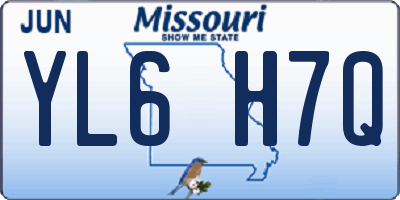 MO license plate YL6H7Q