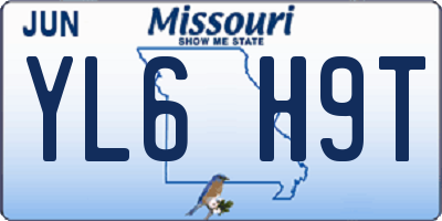 MO license plate YL6H9T