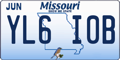 MO license plate YL6I0B
