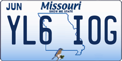 MO license plate YL6I0G