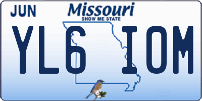 MO license plate YL6I0M