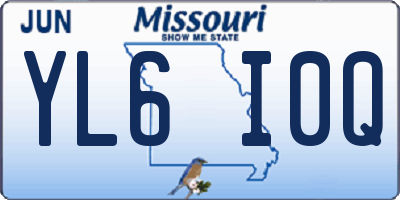 MO license plate YL6I0Q