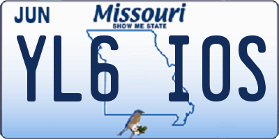 MO license plate YL6I0S