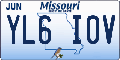 MO license plate YL6I0V