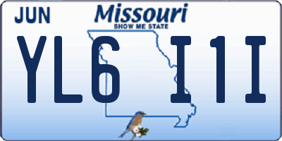 MO license plate YL6I1I