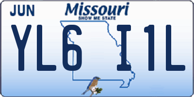 MO license plate YL6I1L
