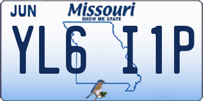 MO license plate YL6I1P