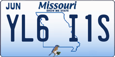 MO license plate YL6I1S