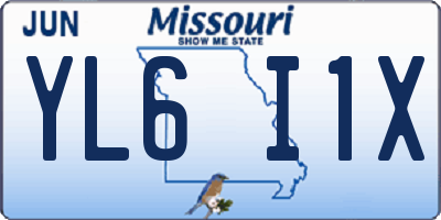 MO license plate YL6I1X