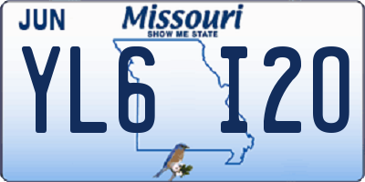 MO license plate YL6I2O