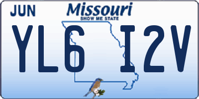 MO license plate YL6I2V