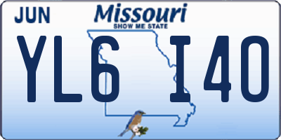 MO license plate YL6I4O