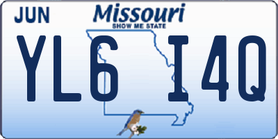MO license plate YL6I4Q