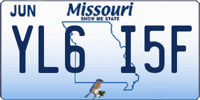 MO license plate YL6I5F