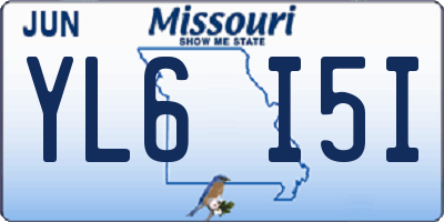 MO license plate YL6I5I