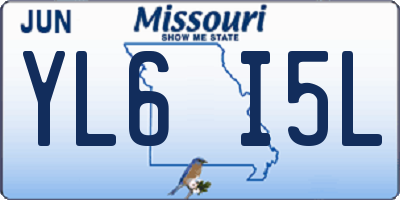 MO license plate YL6I5L