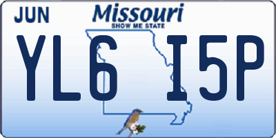 MO license plate YL6I5P