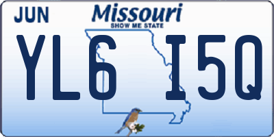 MO license plate YL6I5Q