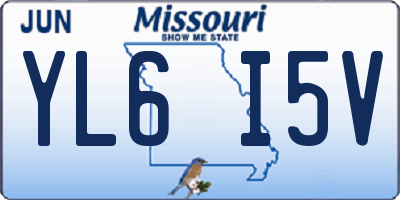 MO license plate YL6I5V
