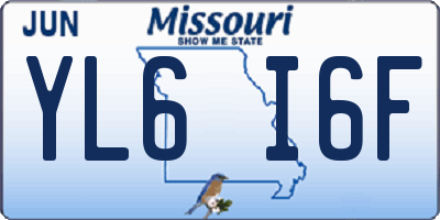 MO license plate YL6I6F