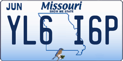 MO license plate YL6I6P