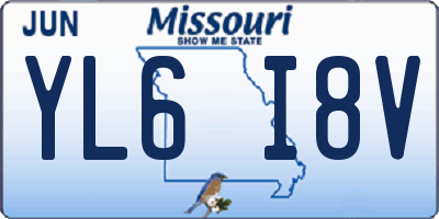 MO license plate YL6I8V