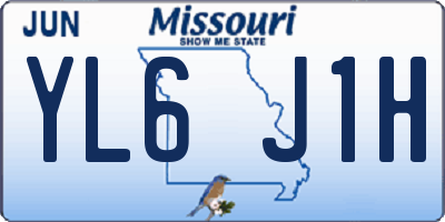 MO license plate YL6J1H